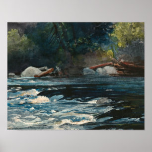 Winslow Homer - The Rapids, Hudson River Poster