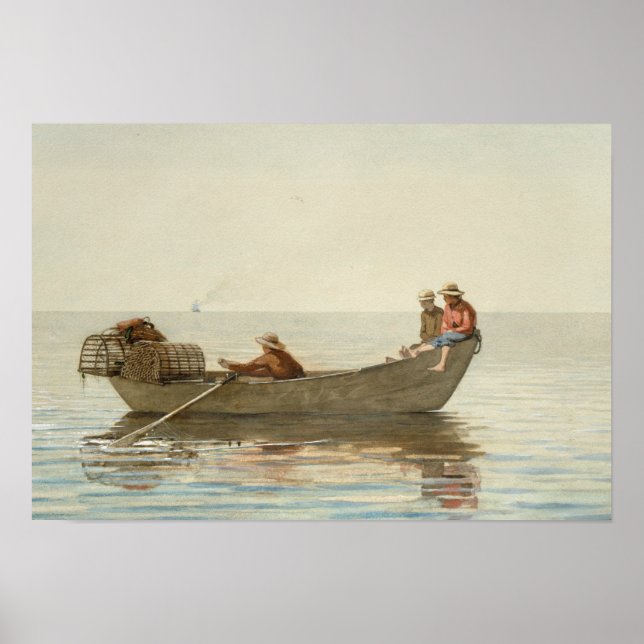Winslow Homer - Three Boys in a Dory Poster (Front)