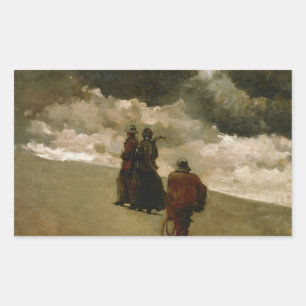Winslow Homer - To the Rescue Rectangular Sticker