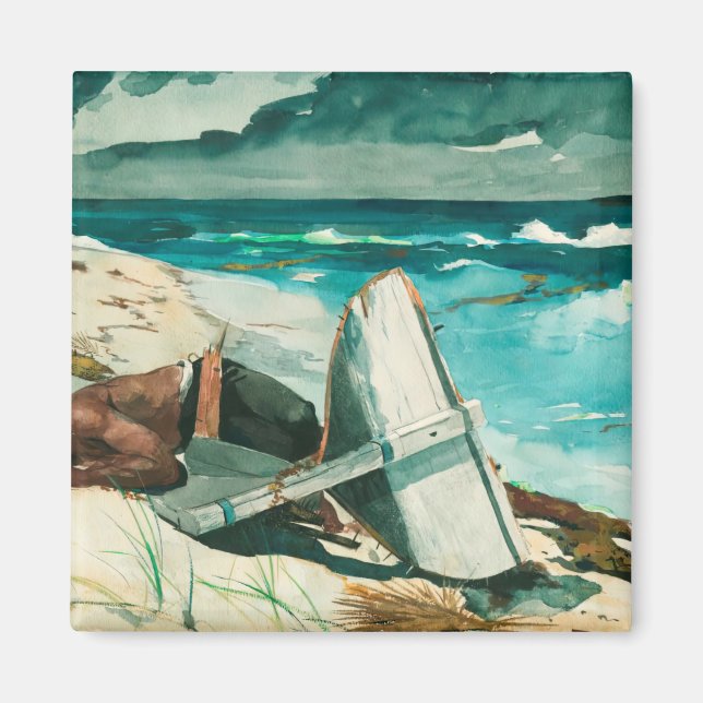 Winslow Homer tras el huracan bahamas Magnet (Front)