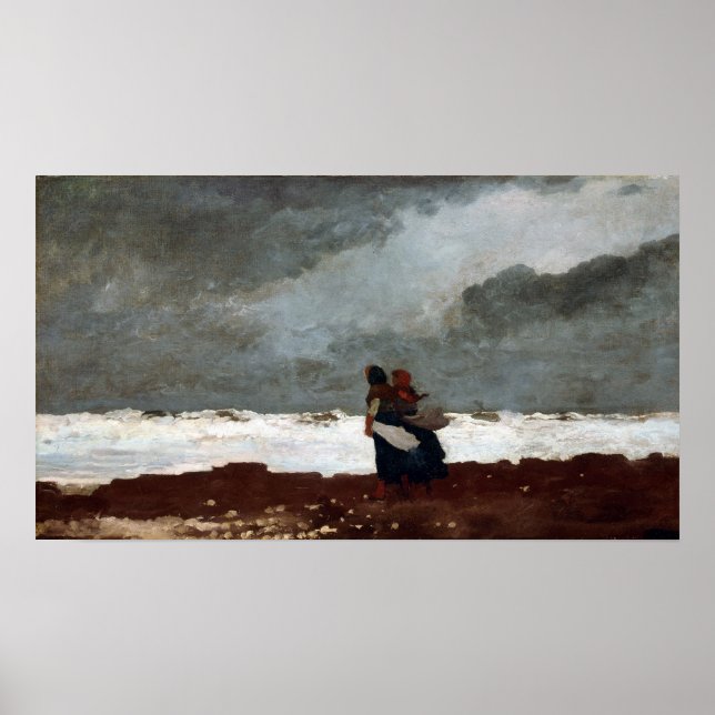 Winslow Homer Two Figures by the Sea Poster (Front)