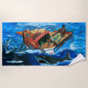 Winslow Homer's gulf stream revisited Beach Towel