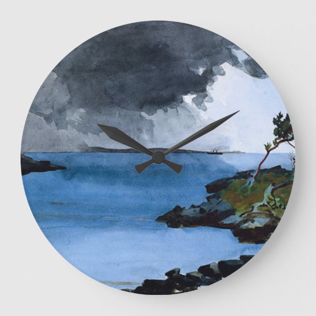 Winslow Homer's "The Coming Storm" Large Clock (Front)