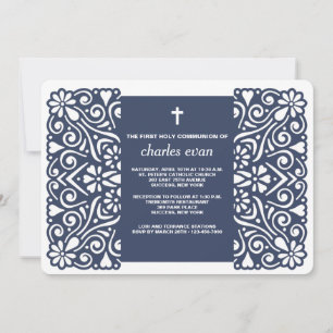 Winsome Spirit Blue Religious Invitation