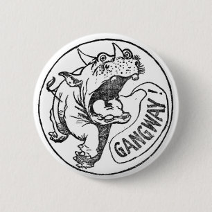Winsor McCay's Legion of Ripsnorters' Rhinocerous 6 Cm Round Badge