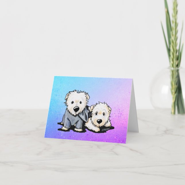 Winston and Finn Blank Note Card (Front)