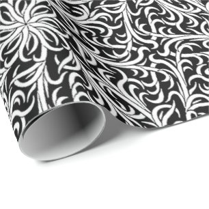 Winston Black and White Wrapping Paper