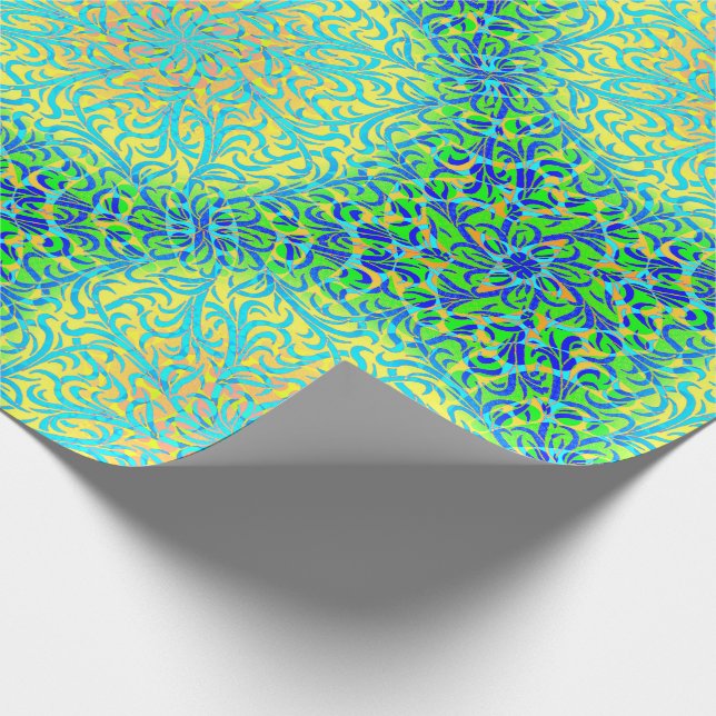 Winston Chartreuse Lapis Wrapping Paper (Corner)