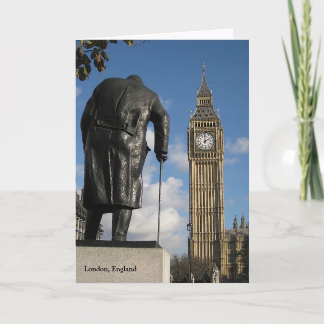 Winston Churchill and Big Ben Greeting Card (Front)