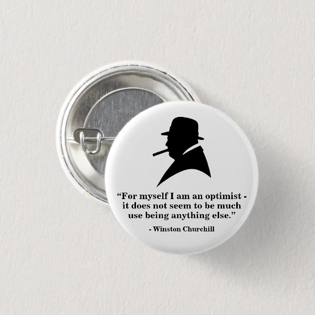 Winston Churchill Badge - Quote 6 (Front & Back)