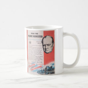 Winston Churchill. British wartime poster. Coffee Mug
