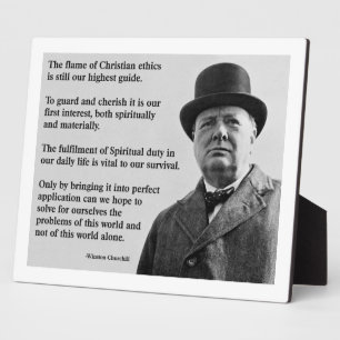 Winston Churchill Christian Plaque