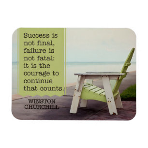 Winston Churchill "Courage" Inspirational Quote Magnet