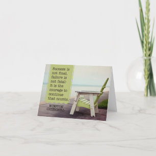 Winston Churchill "Courage" Inspirational Quote Thank You Card