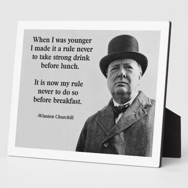 Winston Churchill Drinking Plaque (Side)