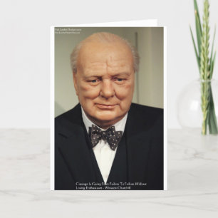 Winston Churchill Failure Wisdom Quote Gifts Card