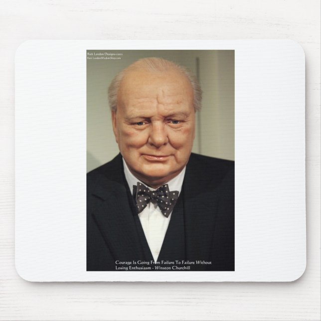 Winston Churchill Failure Wisdom Quote Gifts Mouse Pad (Front)
