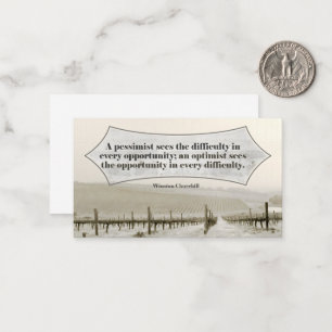 Winston Churchill Inspirational Quote Opportunity Card