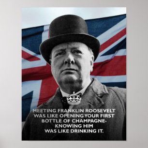 Winston Churchill- "Knowing Franklin Roosevelt" Poster