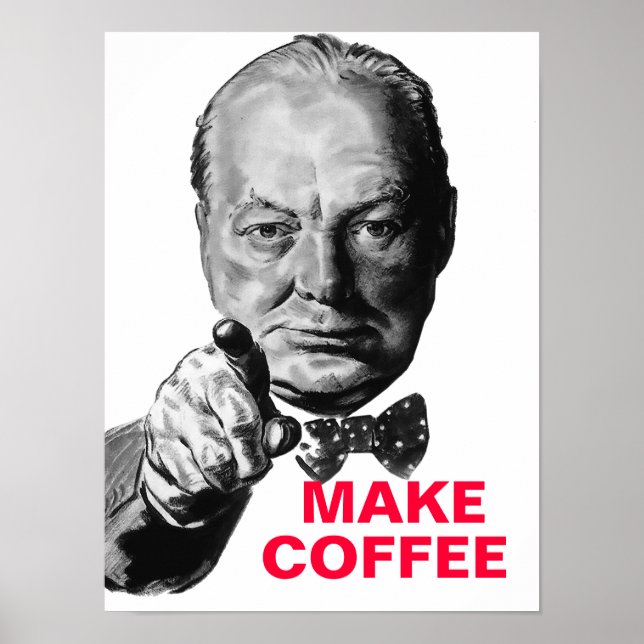 Winston Churchill Personalised Poster (Front)