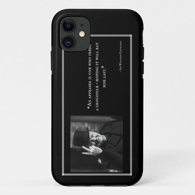 Winston Churchill Phone Case - Quote 12 - Black (Back)
