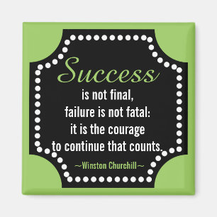 Winston Churchill Positive Attitude Quote Magnet