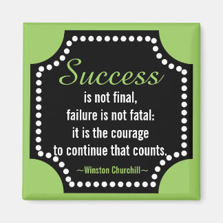 Winston Churchill Positive Attitude Quote Magnet