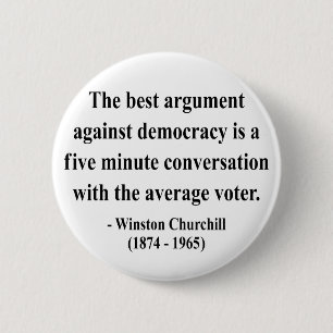 Winston Churchill Quote 10a 6 Cm Round Badge