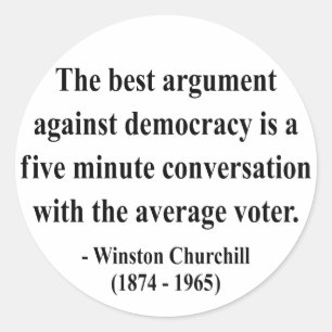 Winston Churchill Quote 10a Classic Round Sticker