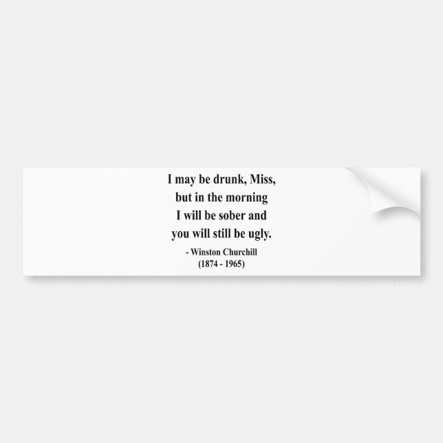 Winston Churchill Quote 2a Bumper Sticker (Front)
