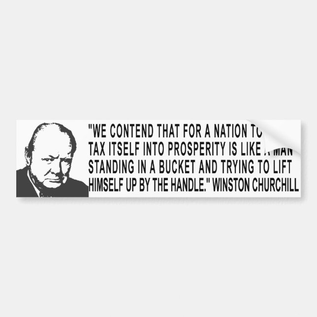Winston Churchill Quote Bumper Sticker (Front)