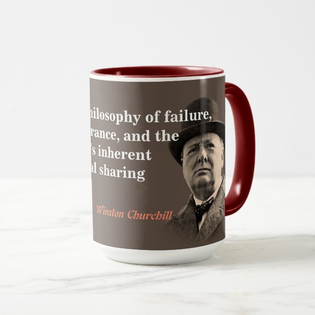 Winston Churchill Quote On Socialism Mug (Front Right)