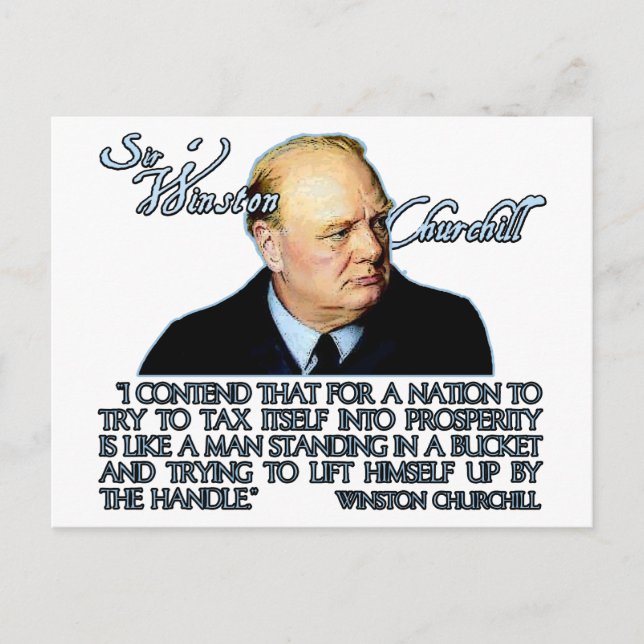 Winston Churchill Quote on Taxation Postcard (Front)