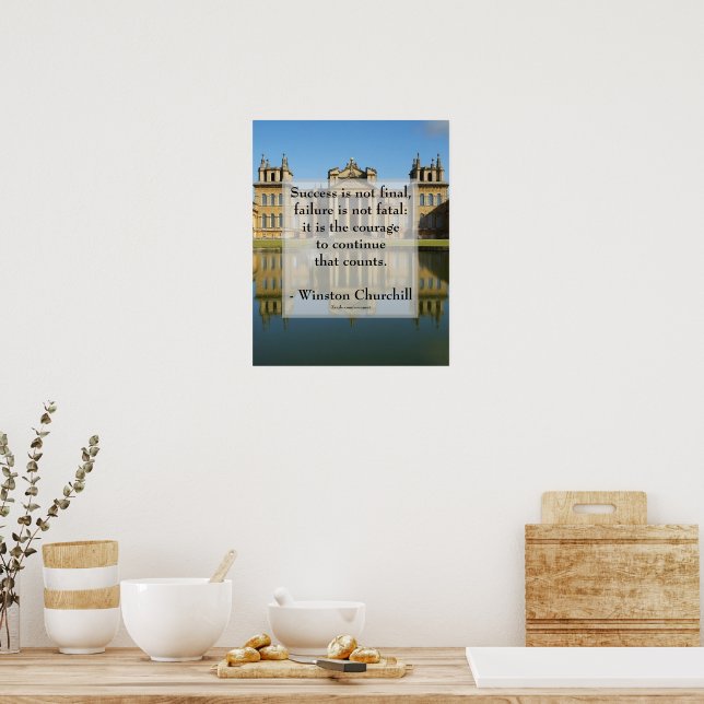 Winston Churchill Quote; Success Blenheim Palace Poster (Kitchen)