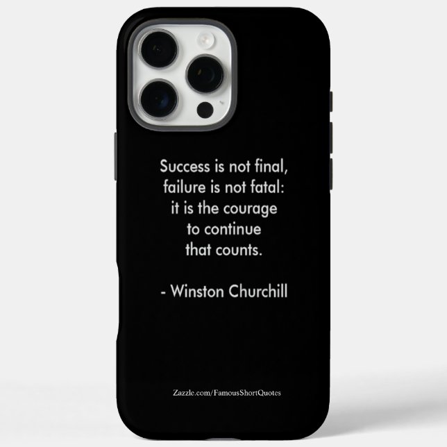Winston Churchill Quote; Success Case-Mate iPhone Case (Back)