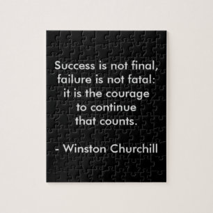 Winston Churchill Quote; Success Jigsaw Puzzle