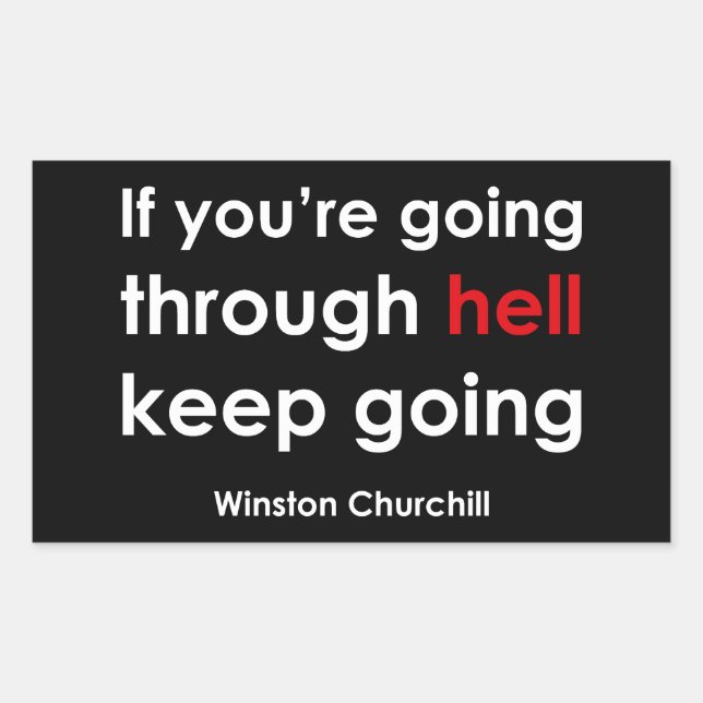 Winston Churchill Rectangular Sticker (Front)