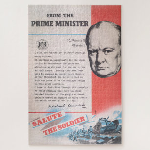 Winston Churchill, Reprint of British WW2 poster Jigsaw Puzzle