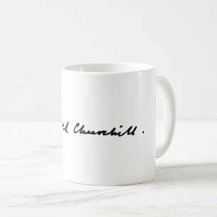 Winston Churchill signature autograph symbol histo Coffee Mug