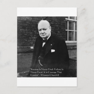 Winston Churchill "Success Never Final" Gifts Postcard
