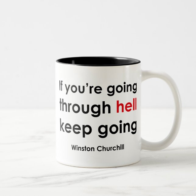 Winston Churchill Two-Tone Coffee Mug (Right)