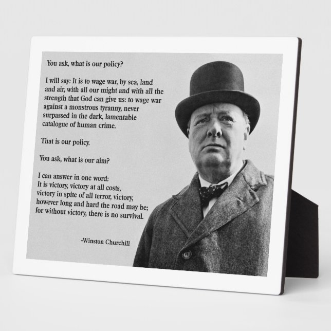 Winston Churchill Victory Plaque (Side)