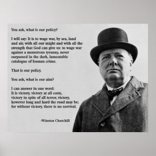 Winston Churchill Victory Poster
