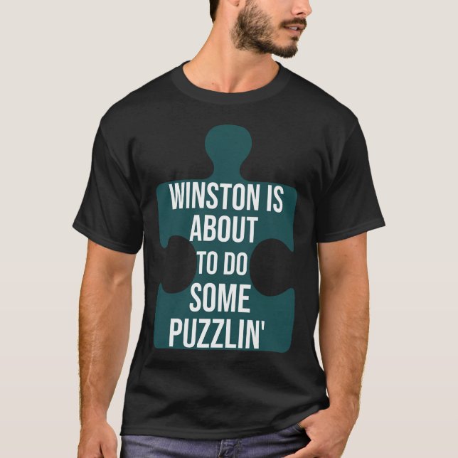 Winston is About to do Some Puzzlin' New Girl Clas T-Shirt (Front)