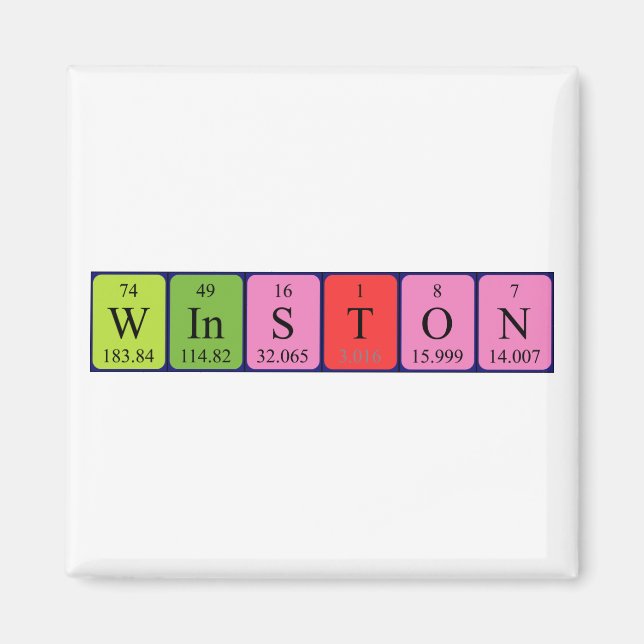 Winston periodic table name magnet (Front)