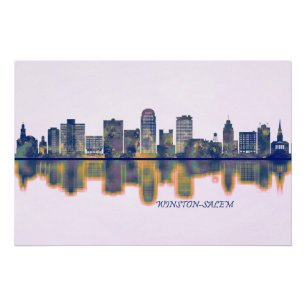 Winston-Salem Skyline Poster