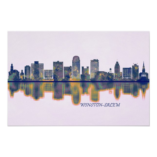Winston-Salem Skyline Poster (Front)