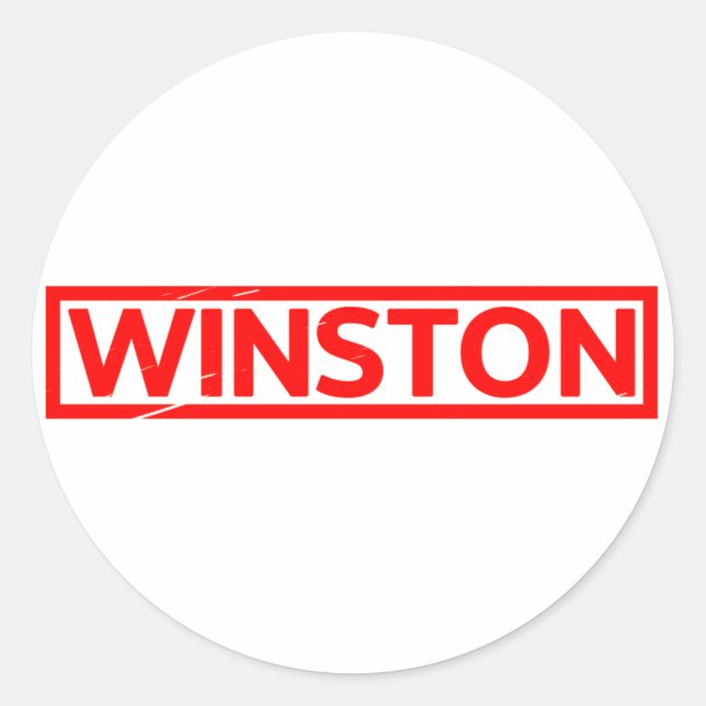 Winston Stamp Classic Round Sticker (Front)