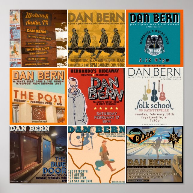 Winter 2024 Tour Poster Collage (Front)