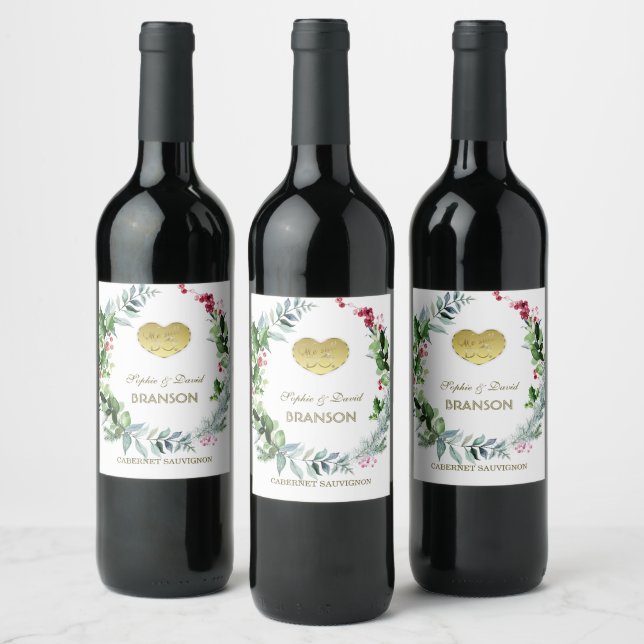 Winter 50th Wedding Anniversary We still DO Wine Label (Bottles)